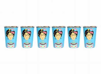 Steel Tumbler Big-Lady Rose Blue ( set of 6 )