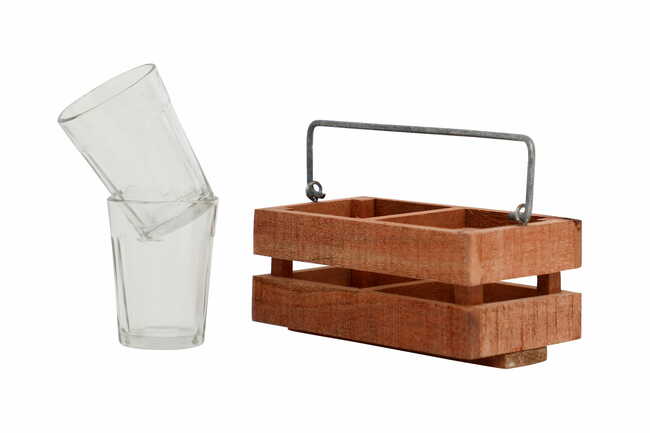 Tapri Glasses - Country Wood Stand