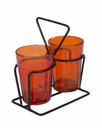 Tapri Glasses - Rang Barse - Set of 2 ( Orange )