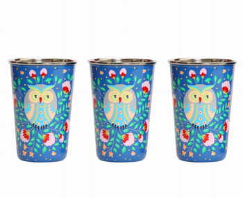 Steel Tumbler Big-Owl Eye Blue ( set of 3)