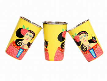 Steel Tumbler Big-Lady Set Yellow ( set of 3 )