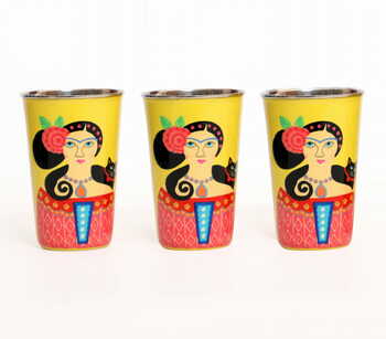 Steel Tumbler Big-Lady Set Yellow ( set of 3 )