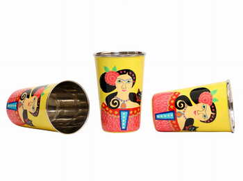 Steel Tumbler Big-Lady Set Yellow ( set of 3 )