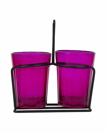 Tapri Glasses - Rang Barse - Set of 2  ( Purple )