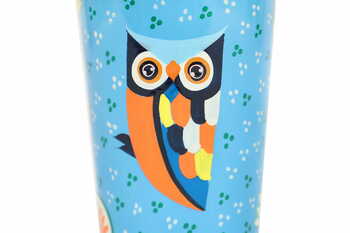 Stainless Steel Tumbler Big - Owl Feather Blue