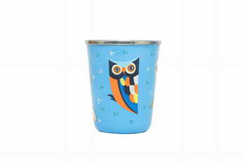 Stainless Steel Tumbler Small - Owl Feather Blue