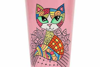 Stainless Steel Tumbler Big - Pussy Cat Pink