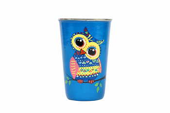 Stainless Steel Tumbler - Owl Cute Blue