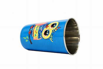 Stainless Steel Tumbler - Owl Cute Blue