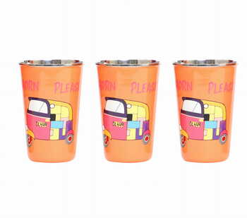 Steel Tumbler Big-Auto Orange ( set of 3 )