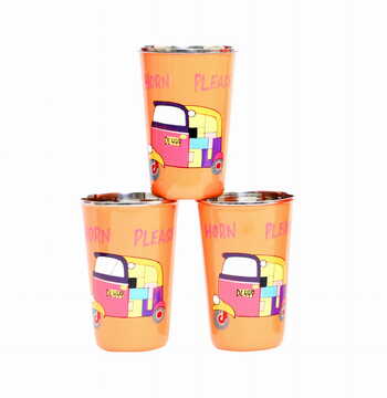 Steel Tumbler Big-Auto Orange ( set of 3 )