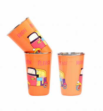 Steel Tumbler Big-Auto Orange ( set of 3 )