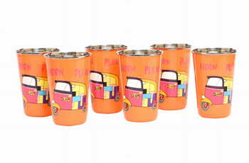 Steel Tumbler Big-Auto Orange ( set of 6 )