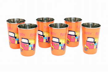 Steel Tumbler Big-Auto Orange ( set of 6 )