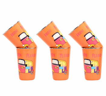 Steel Tumbler Big-Auto Orange ( set of 6 )