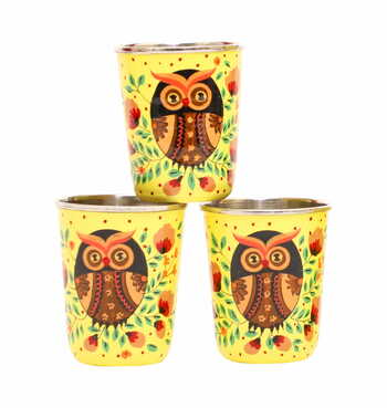 Steel Tumbler Small-ELEPHANT STAR-Yellow ( set of 3 )