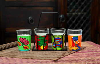 Tapri Glasses - Lotus,Nimbu Mirchi,Truck Theme,Coole