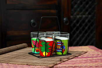 Tapri Glasses - Lotus,Nimbu Mirchi,Truck Theme,Coole