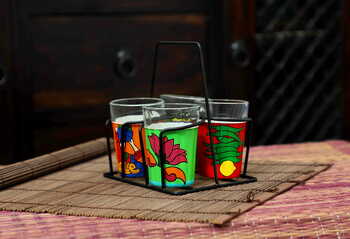 Tapri Glasses - Lotus,Nimbu Mirchi,Truck Theme,Coole