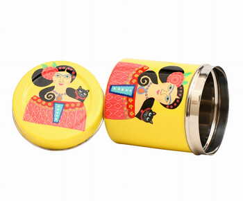 Steel Canister-Lady Set Yellow