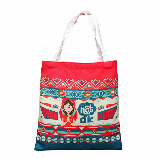Canvas Tote Bags - Horn Not Ok Please