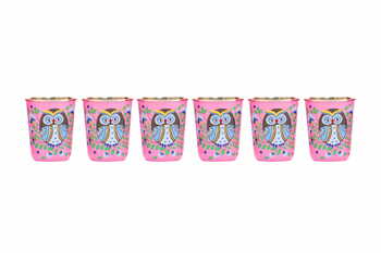 Steel Tumbler Small-Owl Eye Pink ( set of 6 )