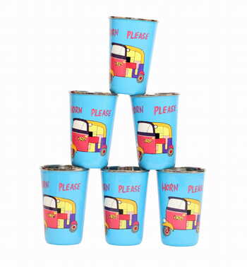 Steel Tumbler Big-Auto Blue ( set of 6 )