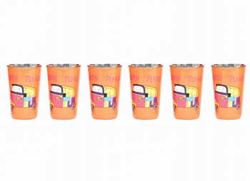 Steel Tumbler Big-Auto Orange ( set of 6 )