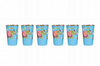 Steel Tumbler Big-ELEPHANT Star-Blue ( set of 6 )