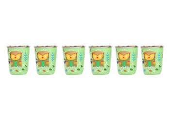 Steel Tumbler Small-Owl Tie Green ( set of 6 )