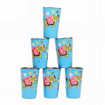 Steel Tumbler Big-ELEPHANT Star-Blue ( set of 6 )