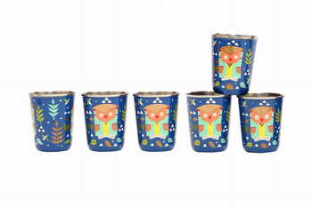 Steel Tumbler Small-Owl Tie Blue ( set of 6 )