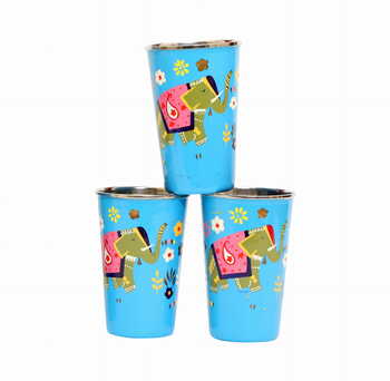 Steel Tumbler Big-ELEPHANT Star-Blue ( set of 3 )