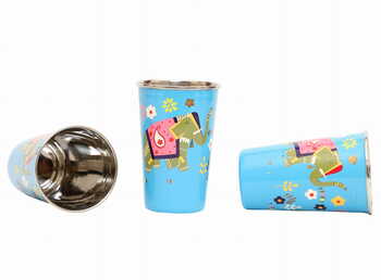 Steel Tumbler Big-ELEPHANT Star-Blue ( set of 3 )