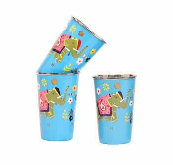 Steel Tumbler Big-ELEPHANT Star-Blue ( set of 3 )