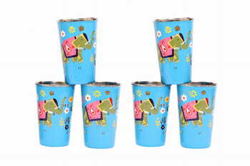 Steel Tumbler Big-ELEPHANT Star-Blue ( set of 6 )