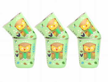 Steel Tumbler Small-Owl Tie Green ( set of 6 )