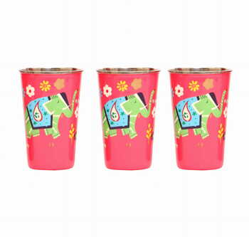 Steel Tumbler Big-ELEPHANT Star-Pink ( set of 3 )