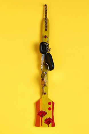 Key Holders - Floral Yellow